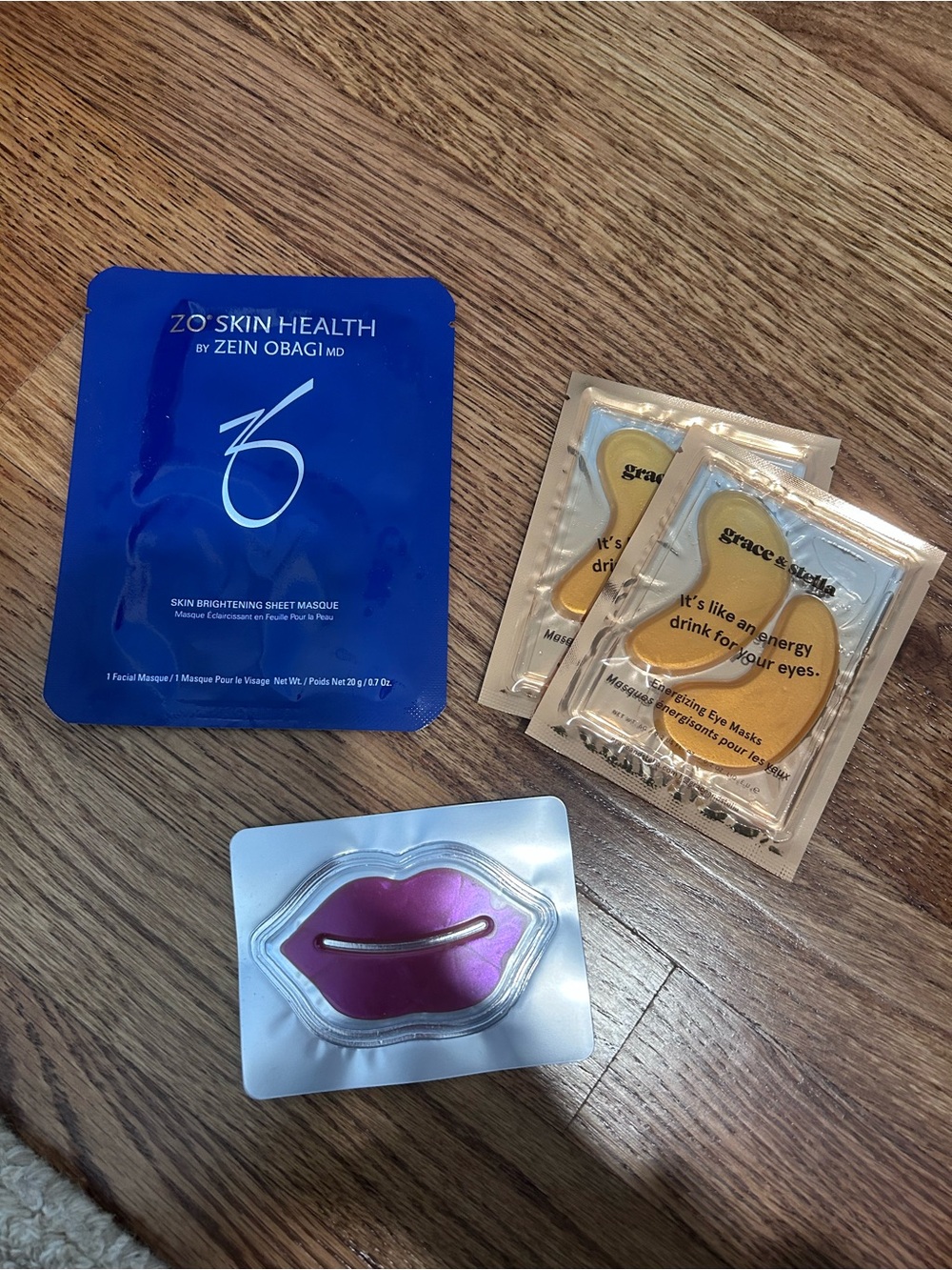 ZO Skin Health Blue Skin Brightening Sheet Mask and Lip and Eye Masks
